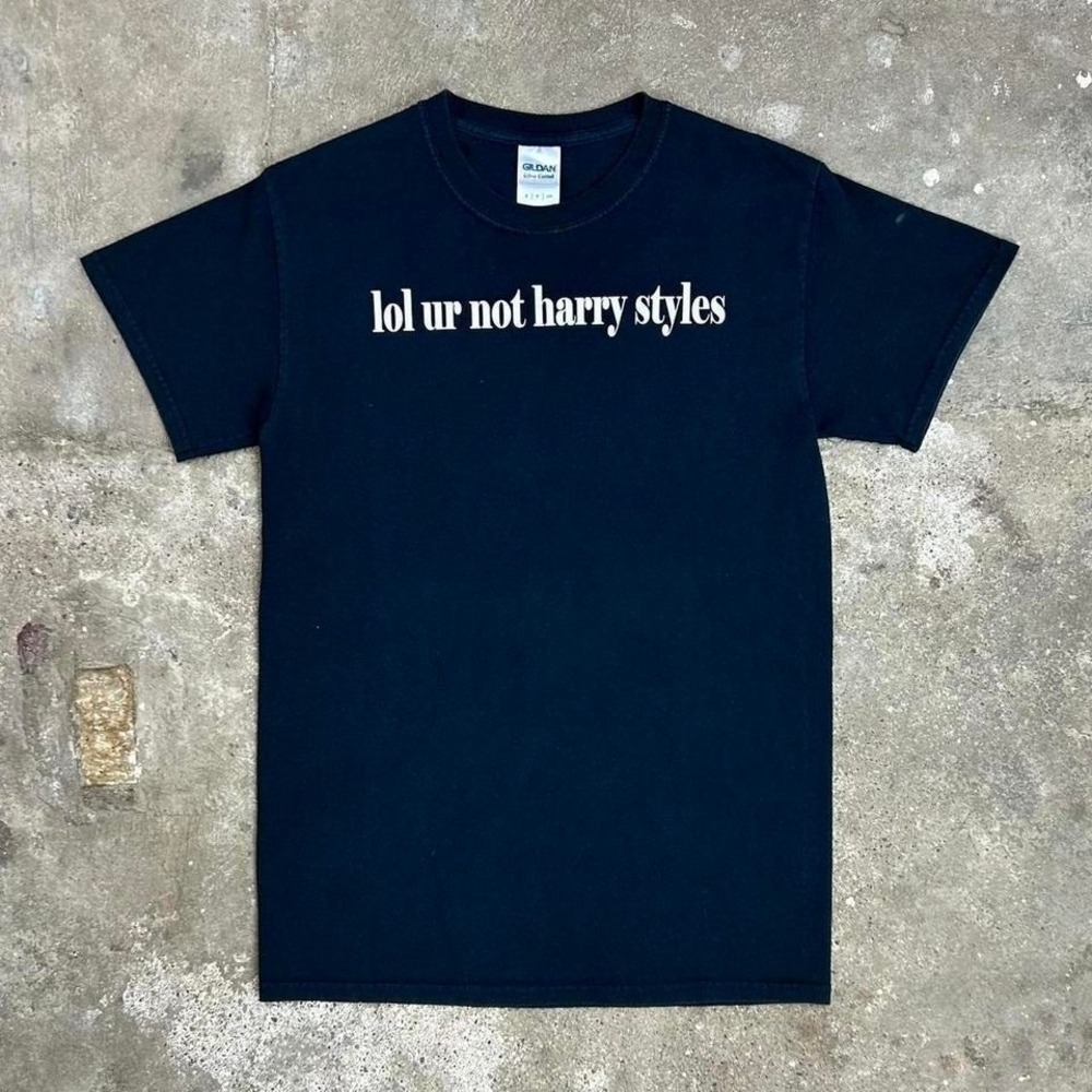 Vintage 90s Harry Styles Shirt Size Small Black Funny lol ur‎ not harry styles